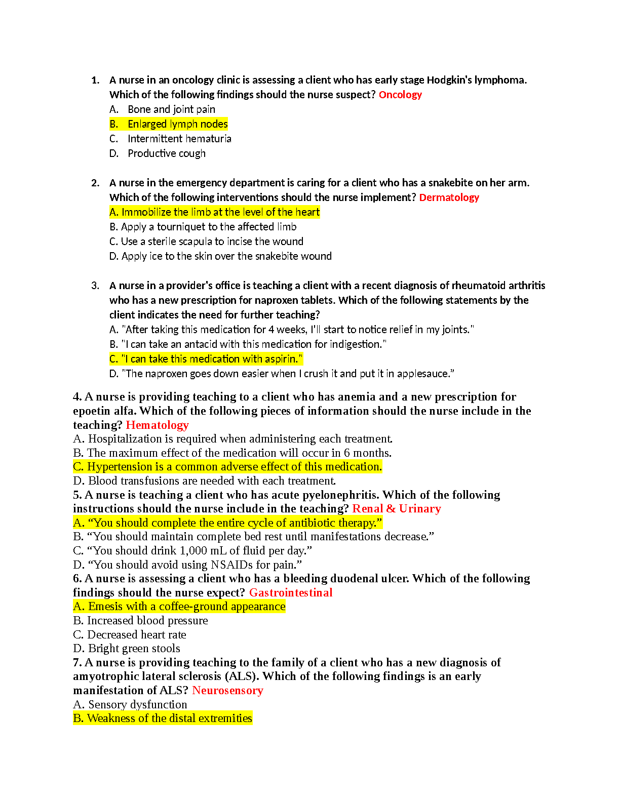 Test Bank for Saunders Comprehensive Review for the NCLEX-RN Examination, 9th Edition by Linda Anne Silvestri and Angela E. Silvestri