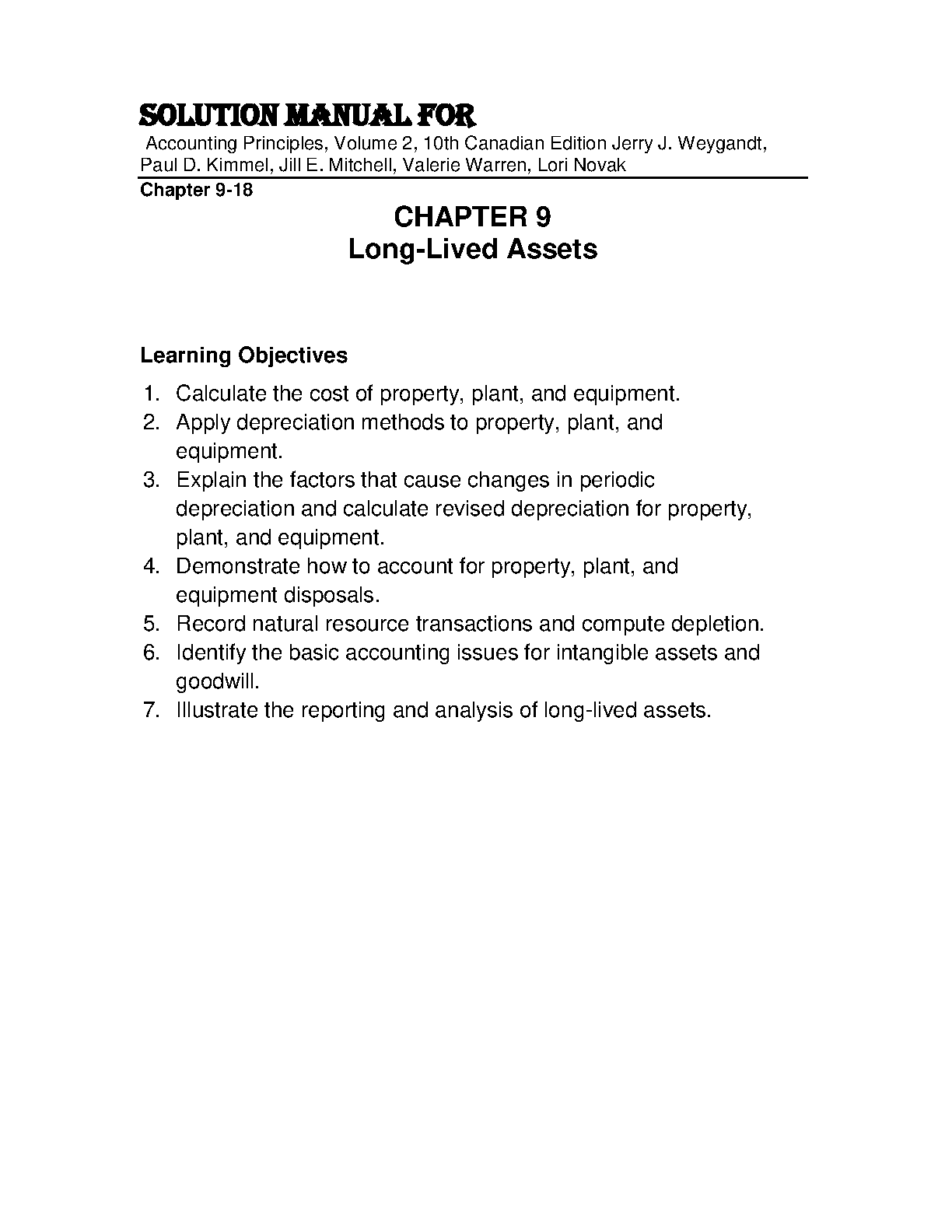 Accounting Principles, Volume 2, 10th Canadian Edition