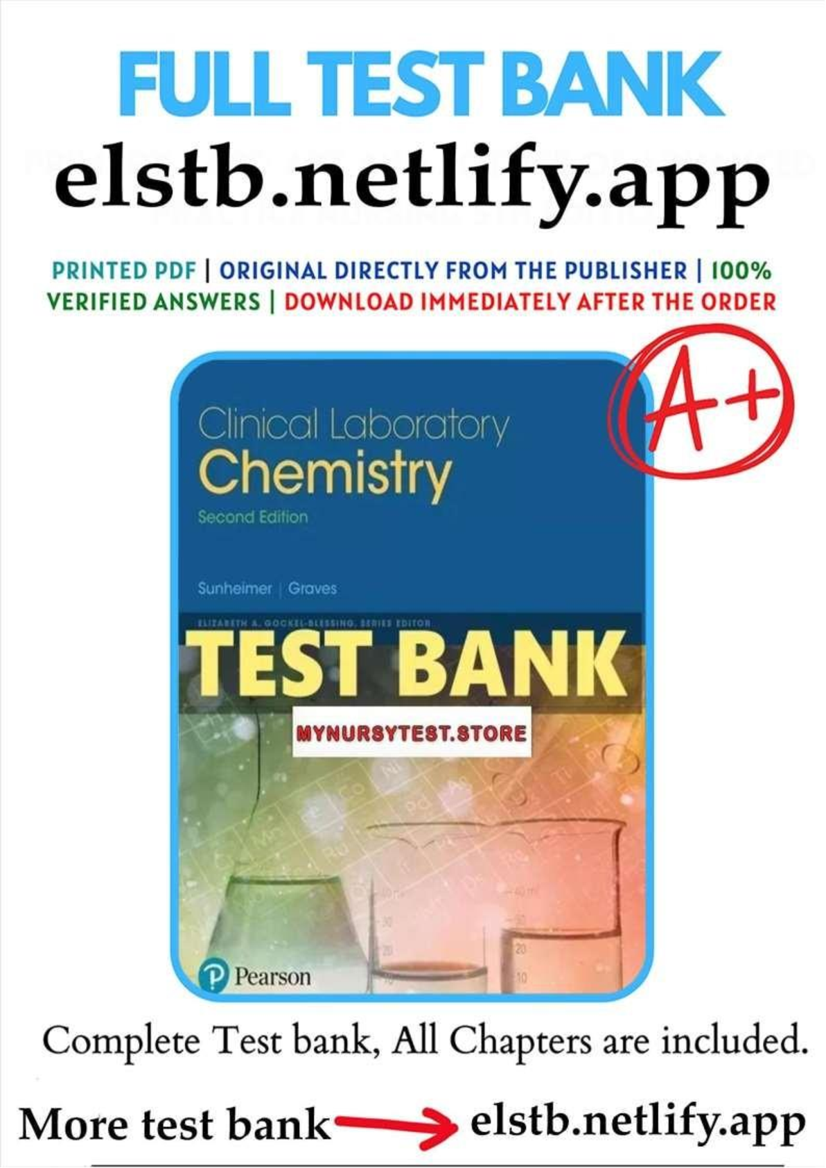 Test Bank For Clinical Laboratory Chemistry, 2nd Edition by Robert Sunheimer and Linda Graves
