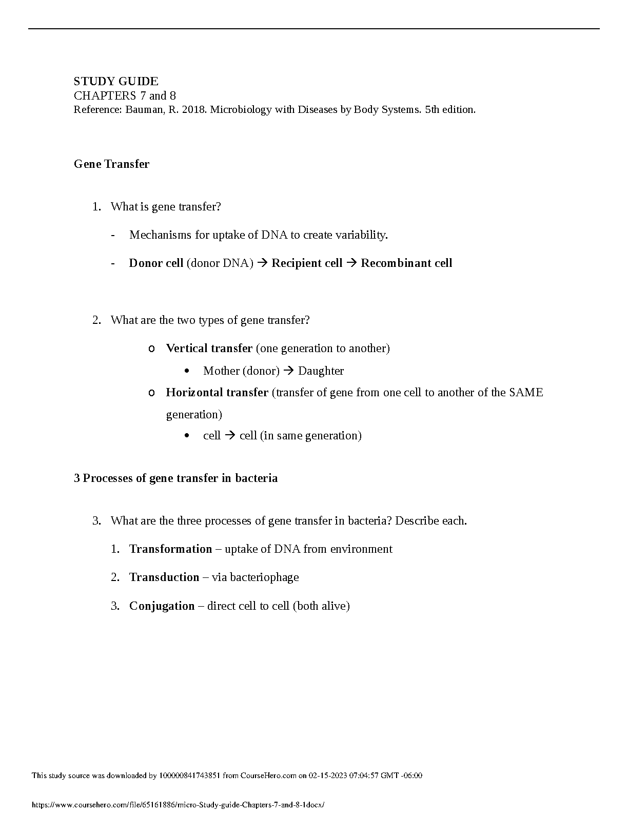 Microbiology with Diseases by Body Systems, 5th Edition (Robert W. Bauman) - Chapters 7 & 8 Study Guide | 2025/2026 Updated Resource for Passing Exams on the First Try