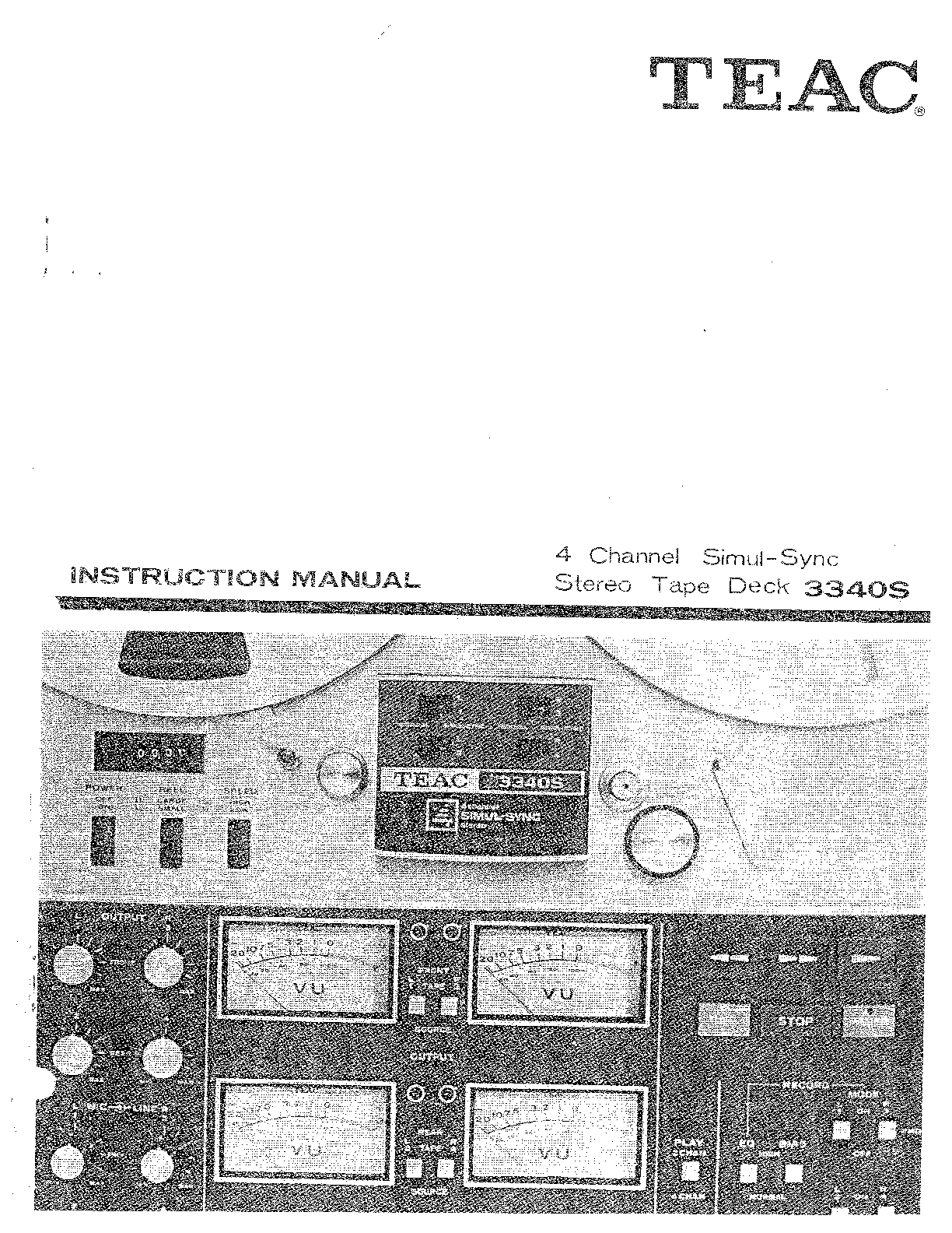 TEAC 3340S Instruction Manual PDF Guide for 2026/2027 Academic Year Study of Audio Engineering and Vintage Recording Technology