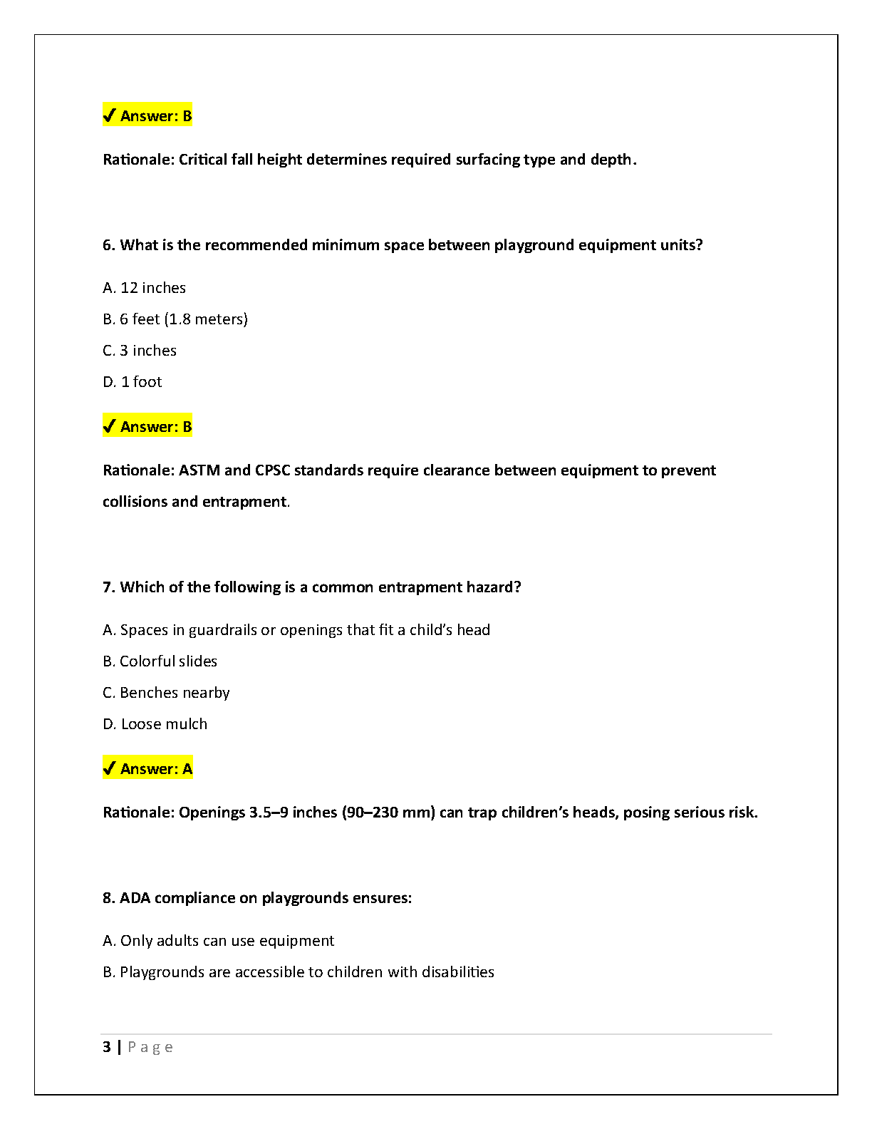 CPSI Exam Test Bank 2026: Certified Playground Safety Inspector ...