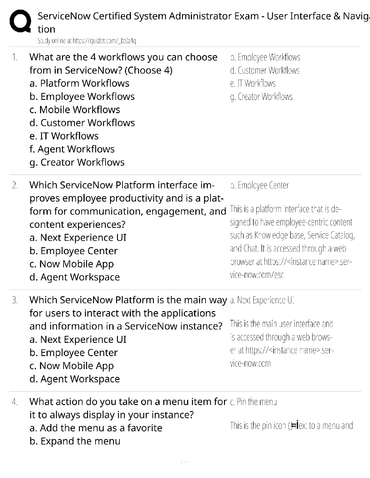 ServiceNow Certified System Administrator (CSA) Exam Test Bank ...