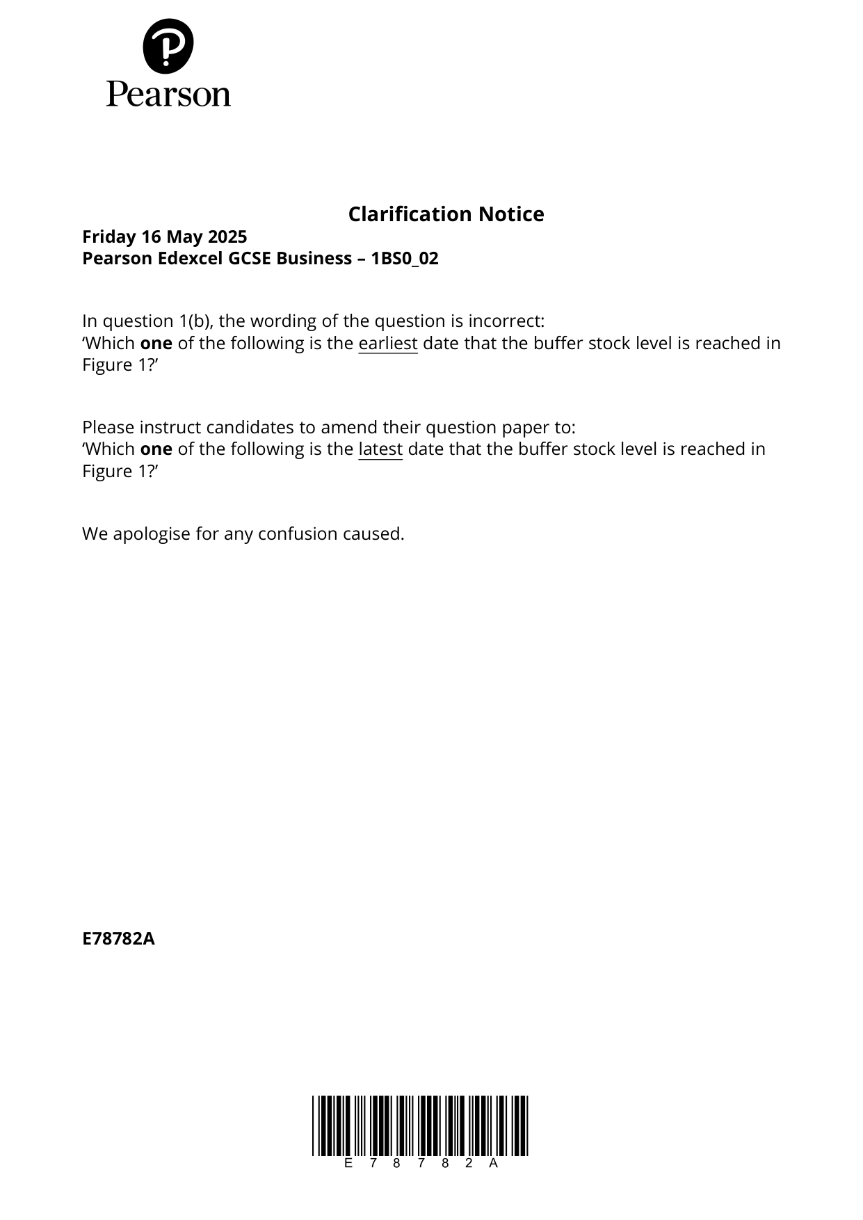 Pearson Edexcel GCSE Business Paper 2 2025 Question Paper