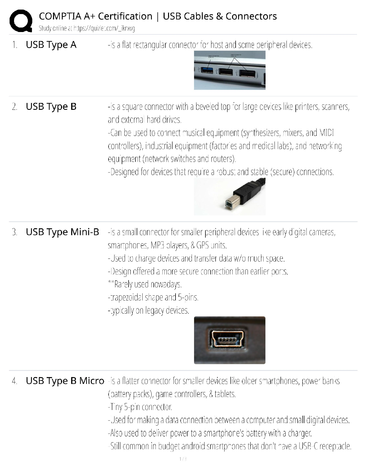 CompTIA A+ Certification 2025/2026: The Ultimate Guide to USB Cables ...