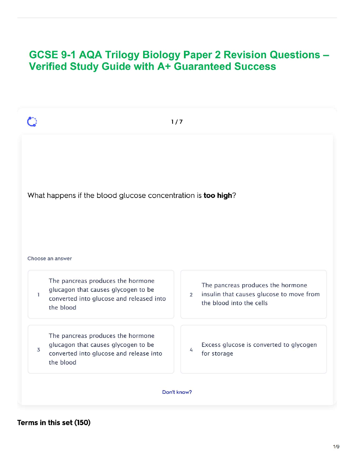 AQA GCSE (9-1) Trilogy Biology Paper 2: 2025/2026 Ultimate Revision Questions and Study Guide for First-Attempt Success