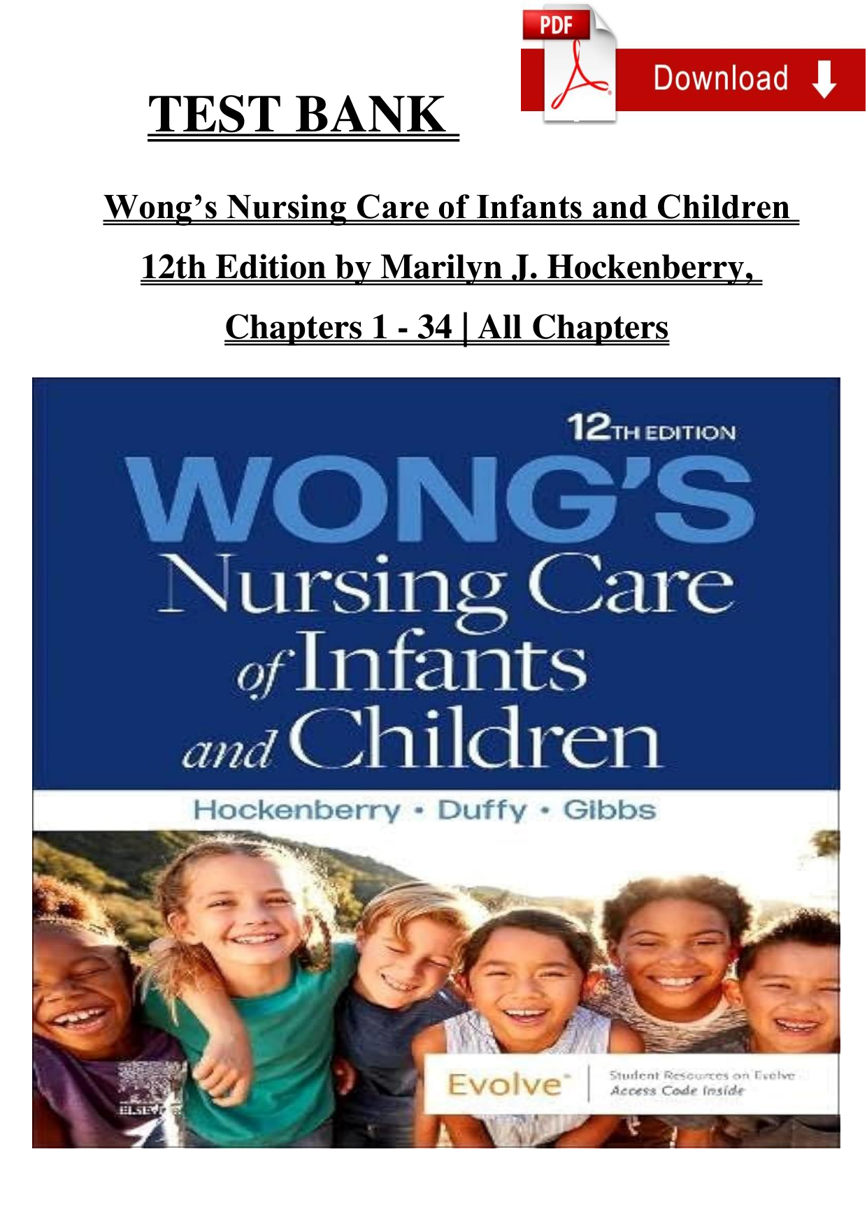 Wong’s Nursing Care of Infants and Children 12th Edition