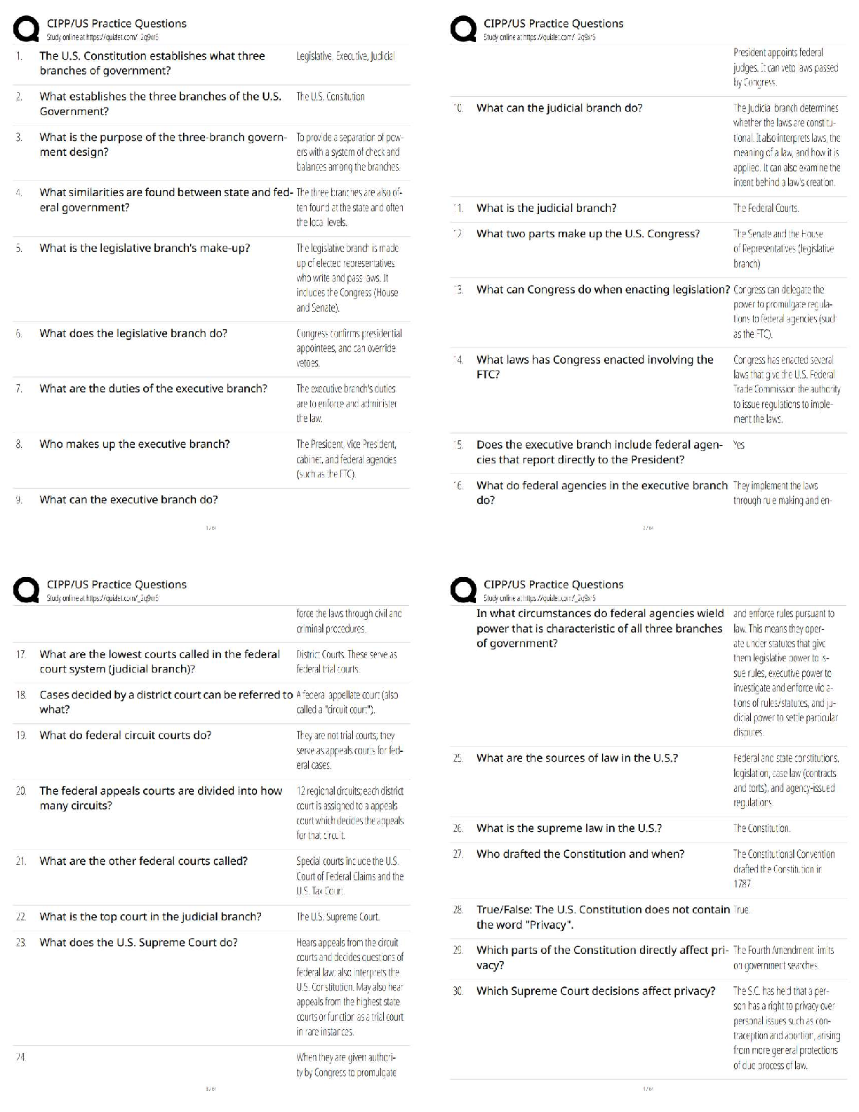 2025/2026 CIPP/US Exam Prep: Complete Practice Questions & Answers to Pass on First Attempt