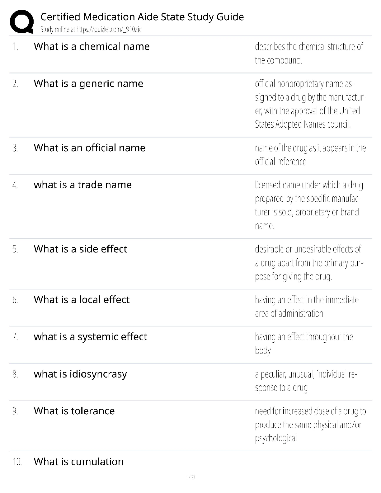 Latest 2025/2026 Certified Medication Aide (CMA) State Study Guide: Your Key to Passing on the First Attempt