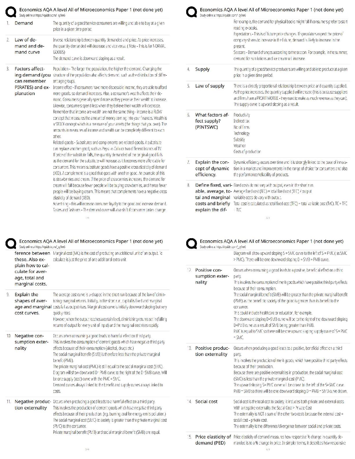 AQA A-Level Economics: Complete Microeconomics Paper 1 Revision Notes 2025/2026 | Ultimate Study Guide to Pass on Your First Attempt