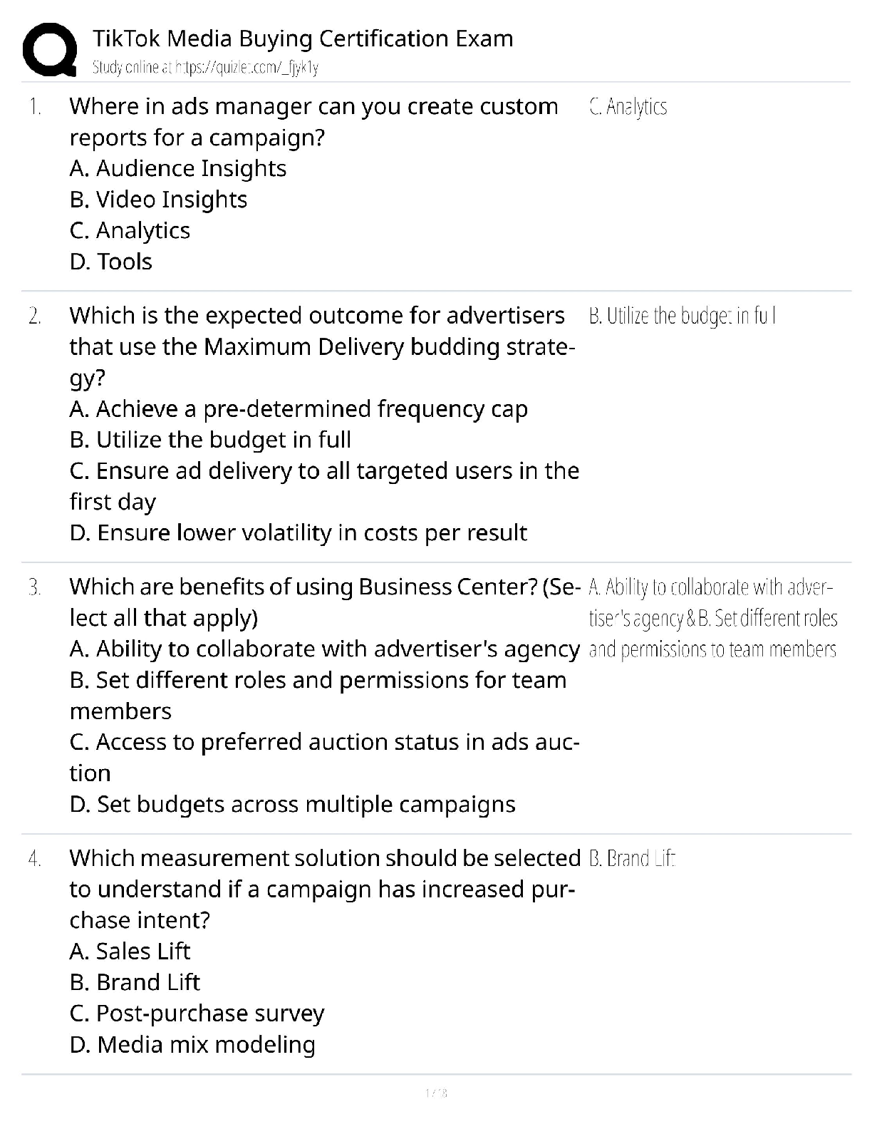 Latest TikTok Media Buying Certification Exam Prep 2025/2026: Master TikTok Ads Manager and Pass on Your First Attempt