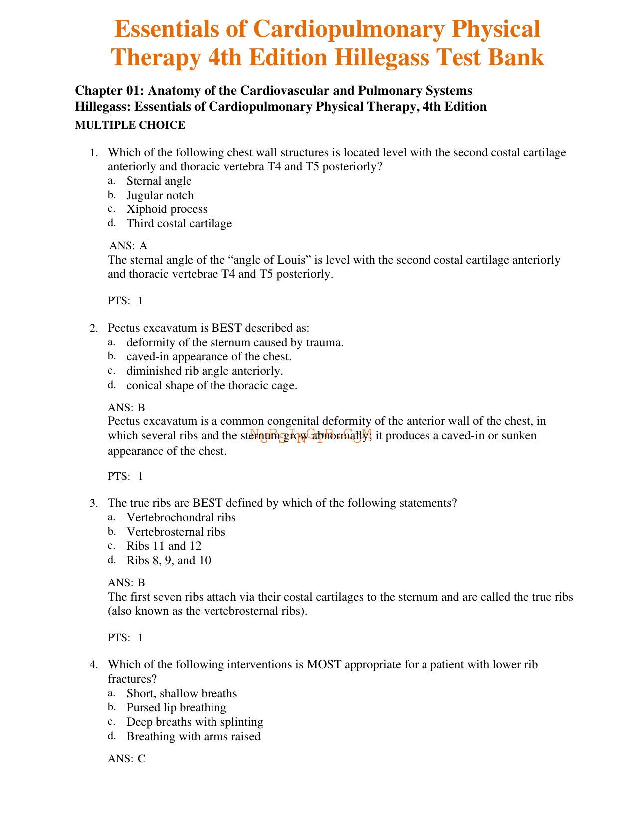 Essentials of Cardiopulmonary Physical Therapy 4th Edition