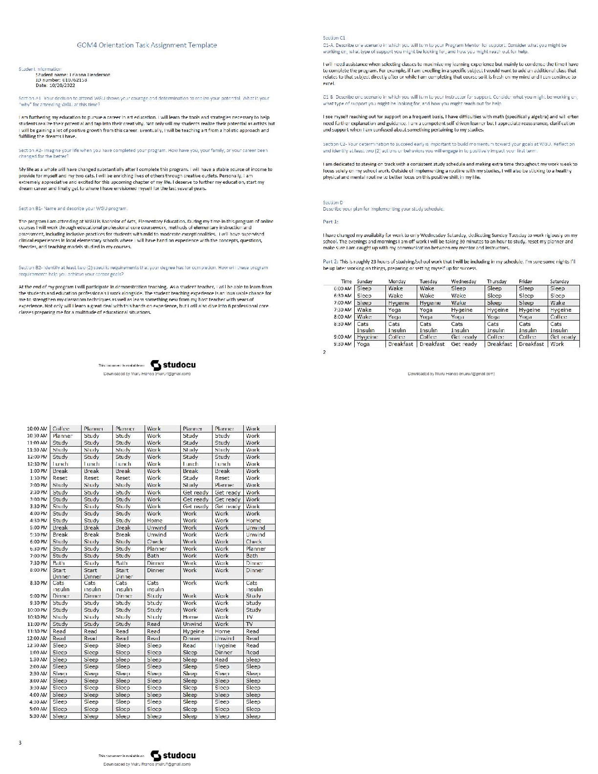 WGU GCM4 Orientation Task Completed Assignment Guide for 2025/2026 Elementary Education Success