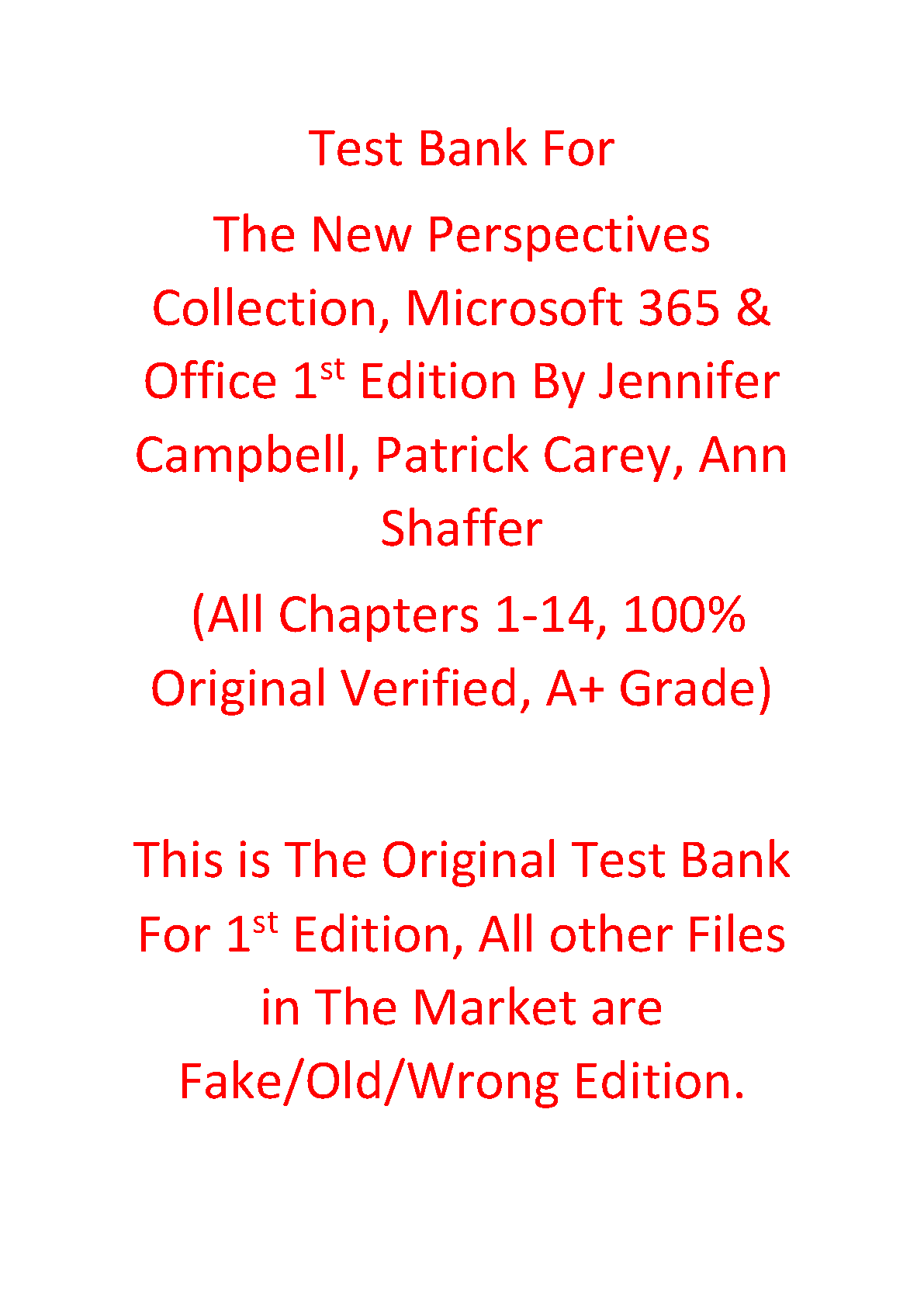 Test Bank for The New Perspectives Collection, Microsoft 365 & Office ...