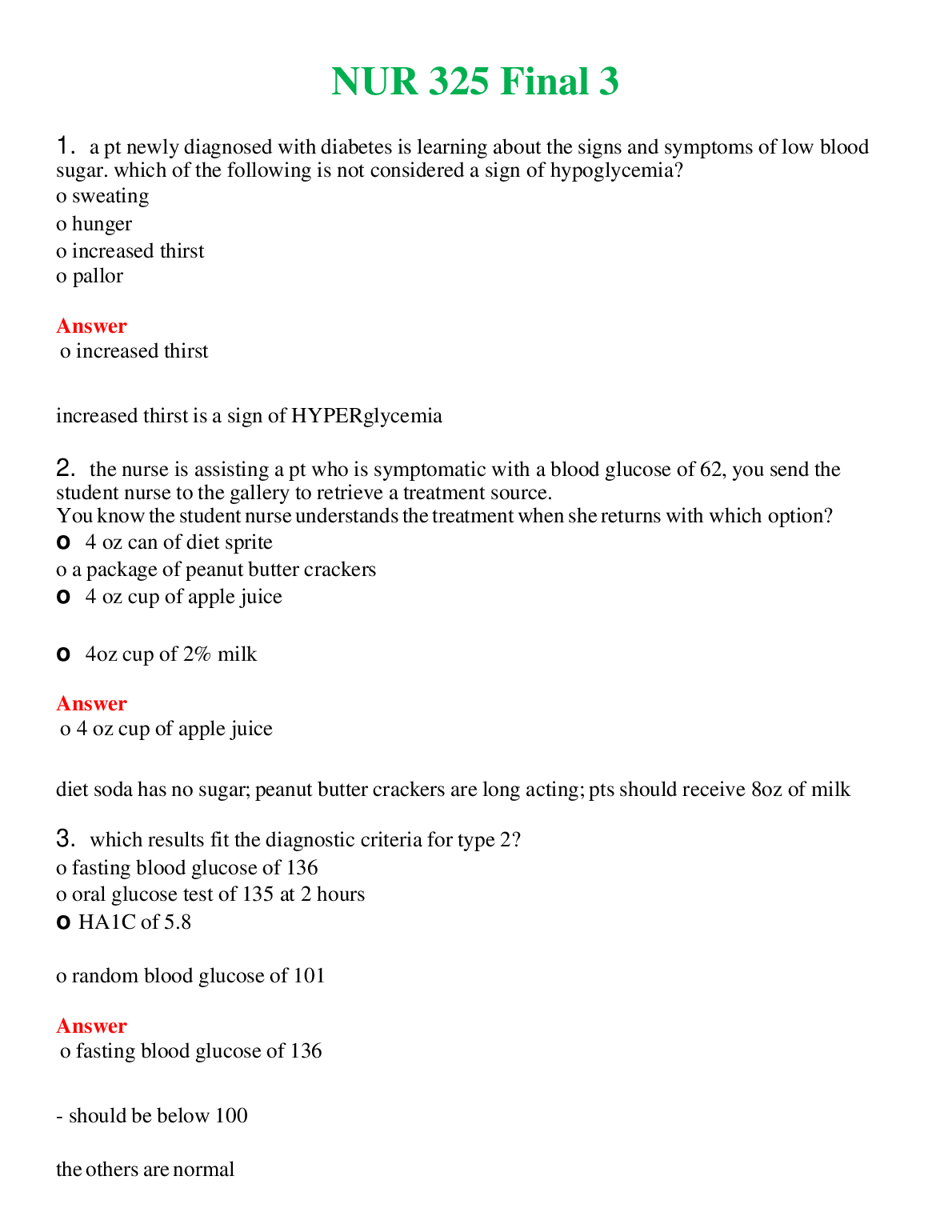 NUR 325 Final Exam Review: A Complete Guide for Success in 2024/2025