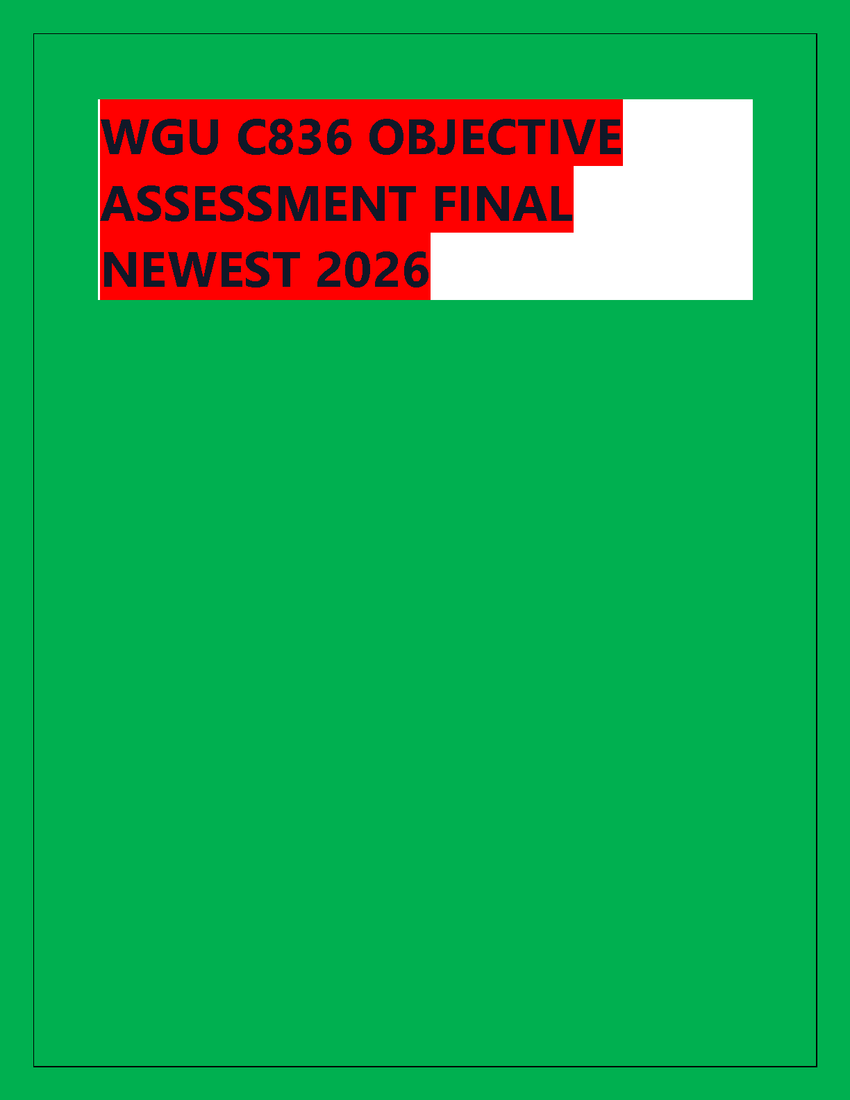 WGU C836 Objective Assessment Final Exam Guide with Verified Answers for Maslow and Gesell Theories